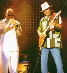 Bill Ortiz with Carlos Santana